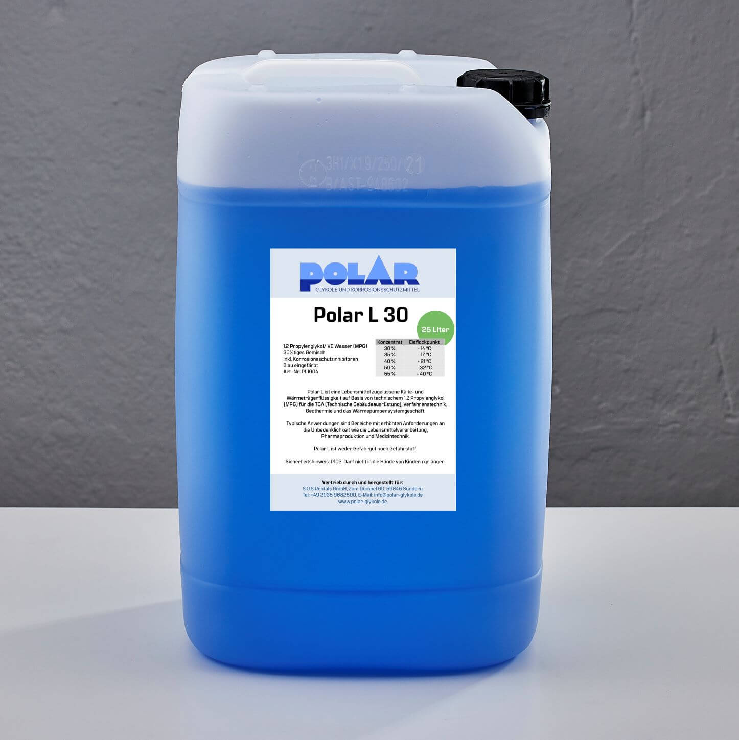 Polar L-MPG Glykol 30% Gemisch, Frostschutzmittel, Propylenglykol