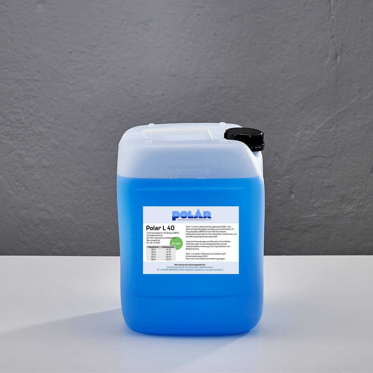 Polar L-MPG Glykol 40% Gemisch 10 Liter Kanister