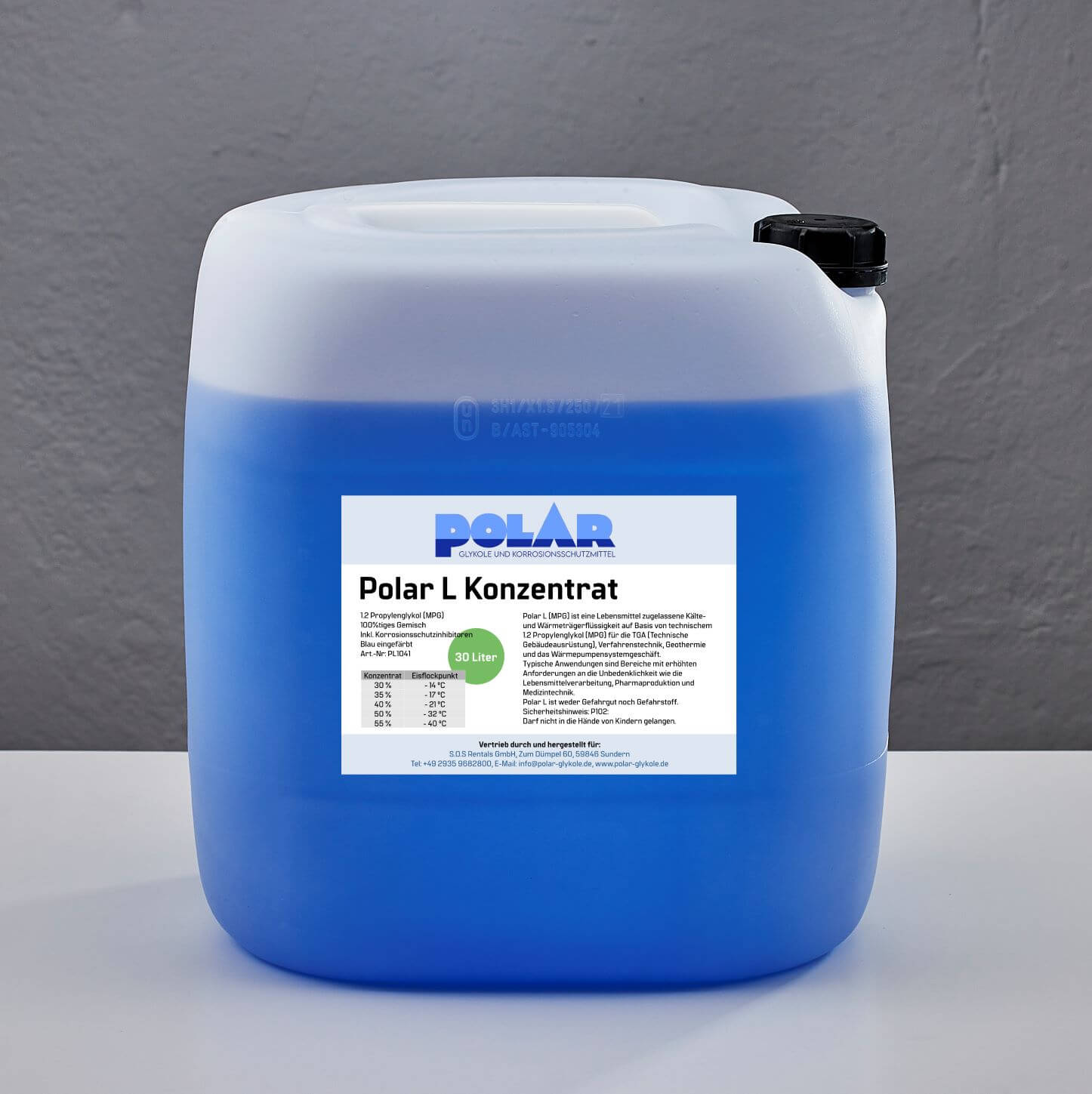 Polar L-MPG Glykol 100% Konzentrat 30 Liter Kanister