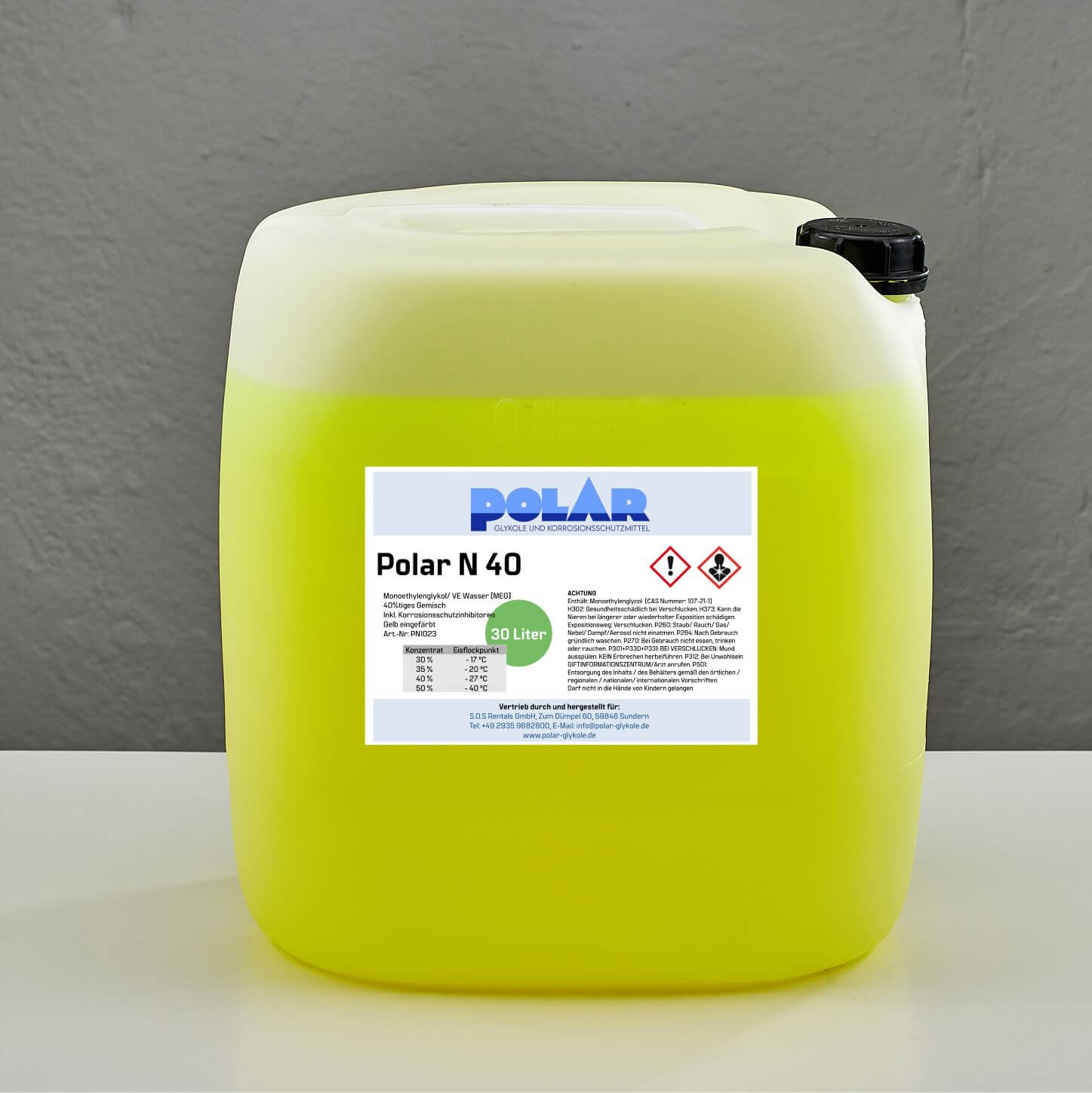 Polar N-MEG Glykol 40% Gemisch 30 Liter Kanister