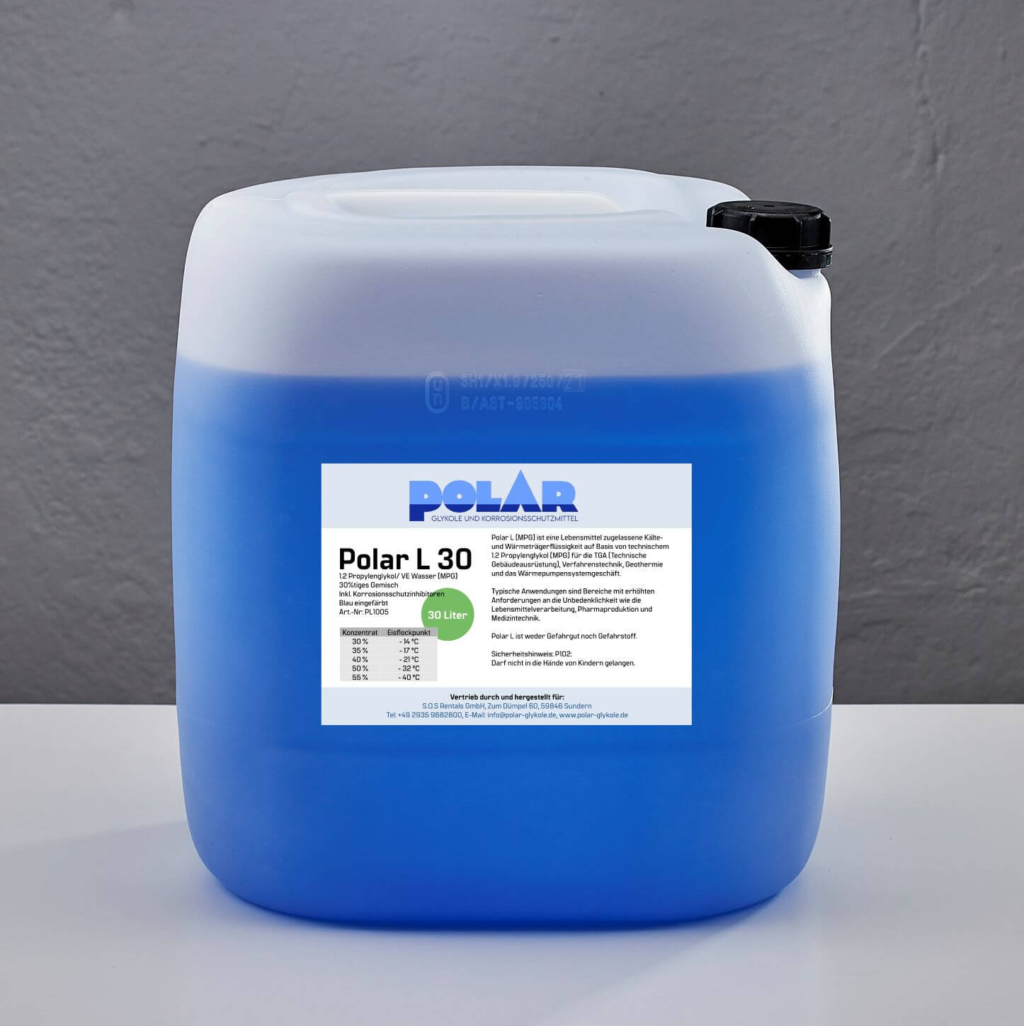 Polar L-MPG Glykol 30% Gemisch, Frostschutzmittel, Propylenglykol