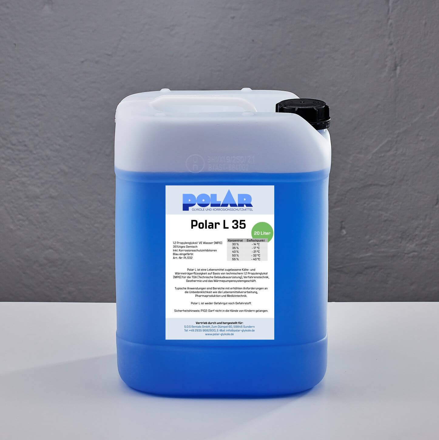 Polar L-MPG Glykol 35% Gemisch 20 Liter Kanister