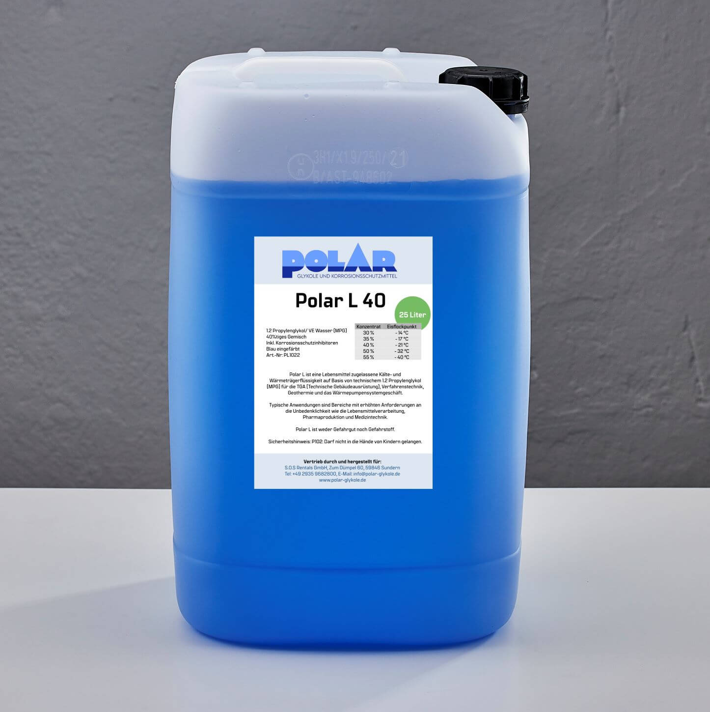 Polar L-MPG Glykol 40% Gemisch, Frostschutzmittel, Propylenglykol