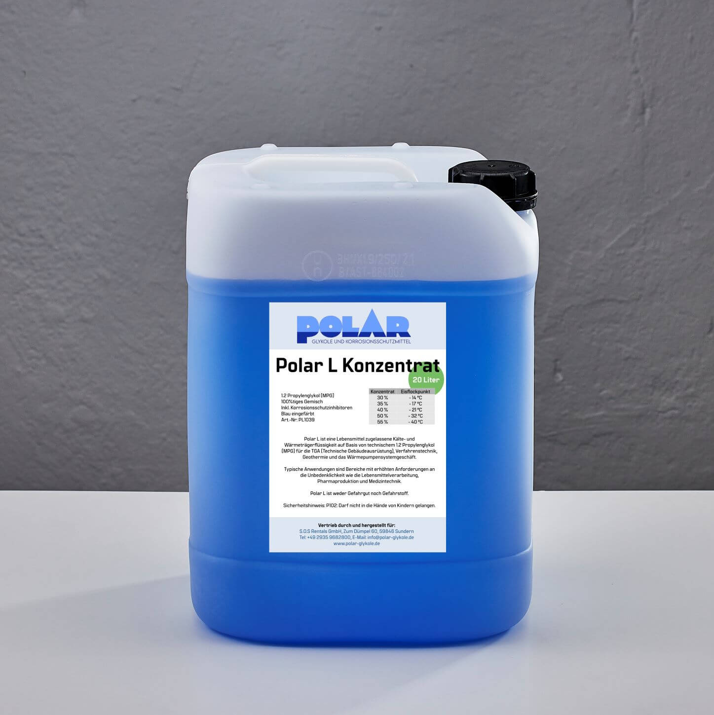 Polar L-MPG Glykol 100% Konzentrat, Frostschutzmittel, Propylenglykol