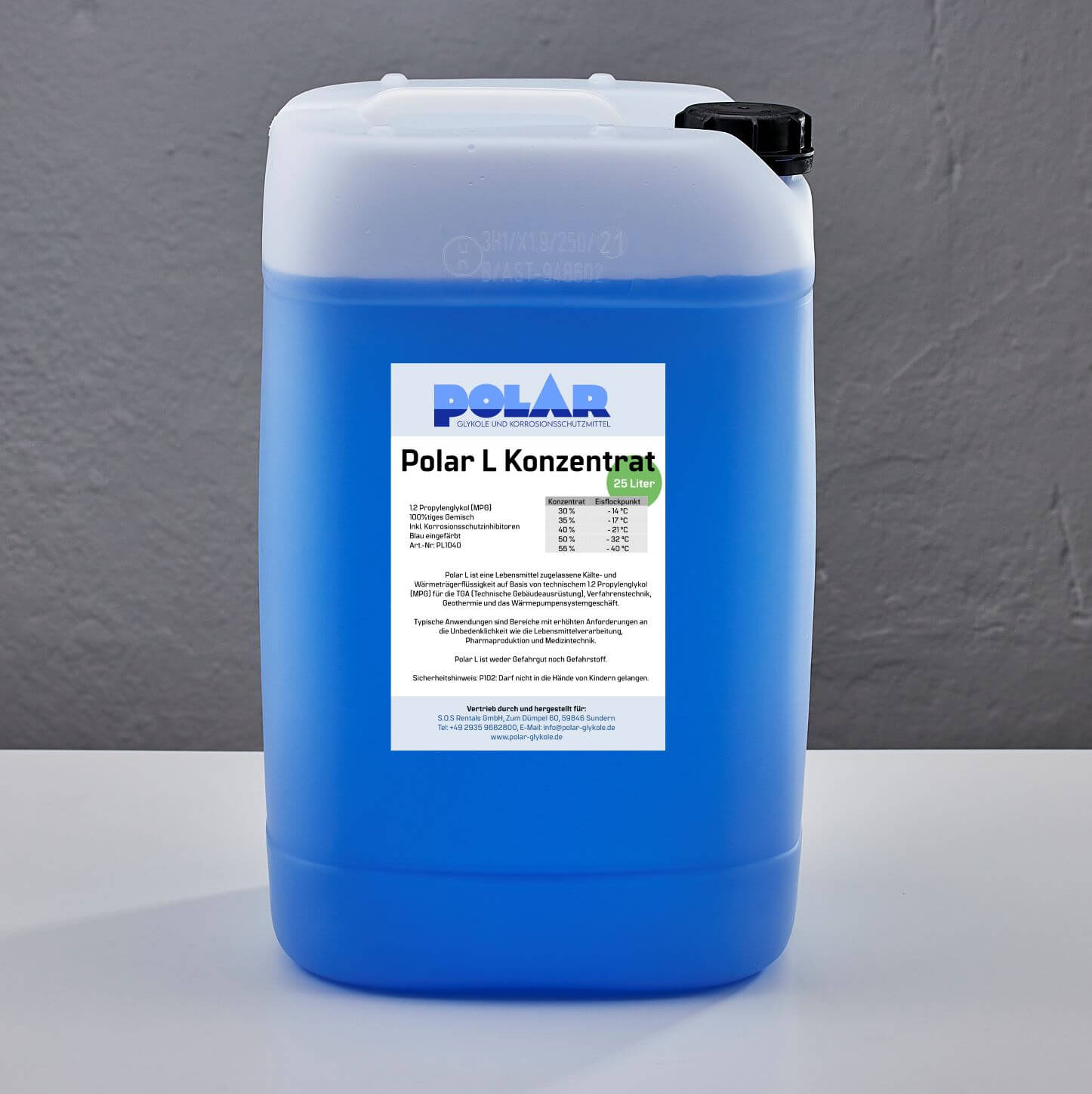 Polar L-MPG Glykol 100% Konzentrat, Frostschutzmittel, Propylenglykol
