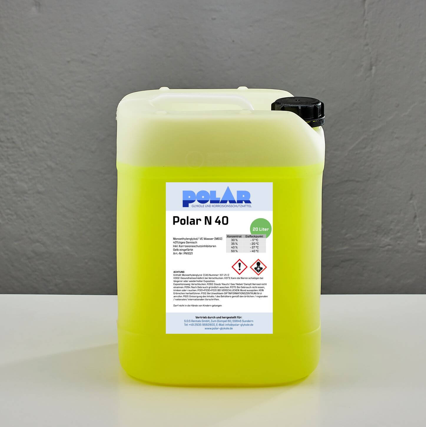 Polar N-MEG Glykol 40% Gemisch, 20 Liter Kanister