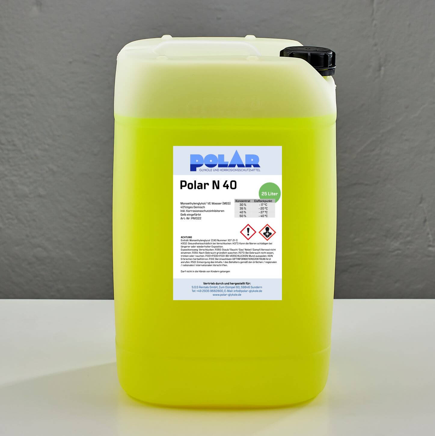 Polar N-MEG Glykol 40% Gemisch, Frostschutzmittel, Monoethylenglykol